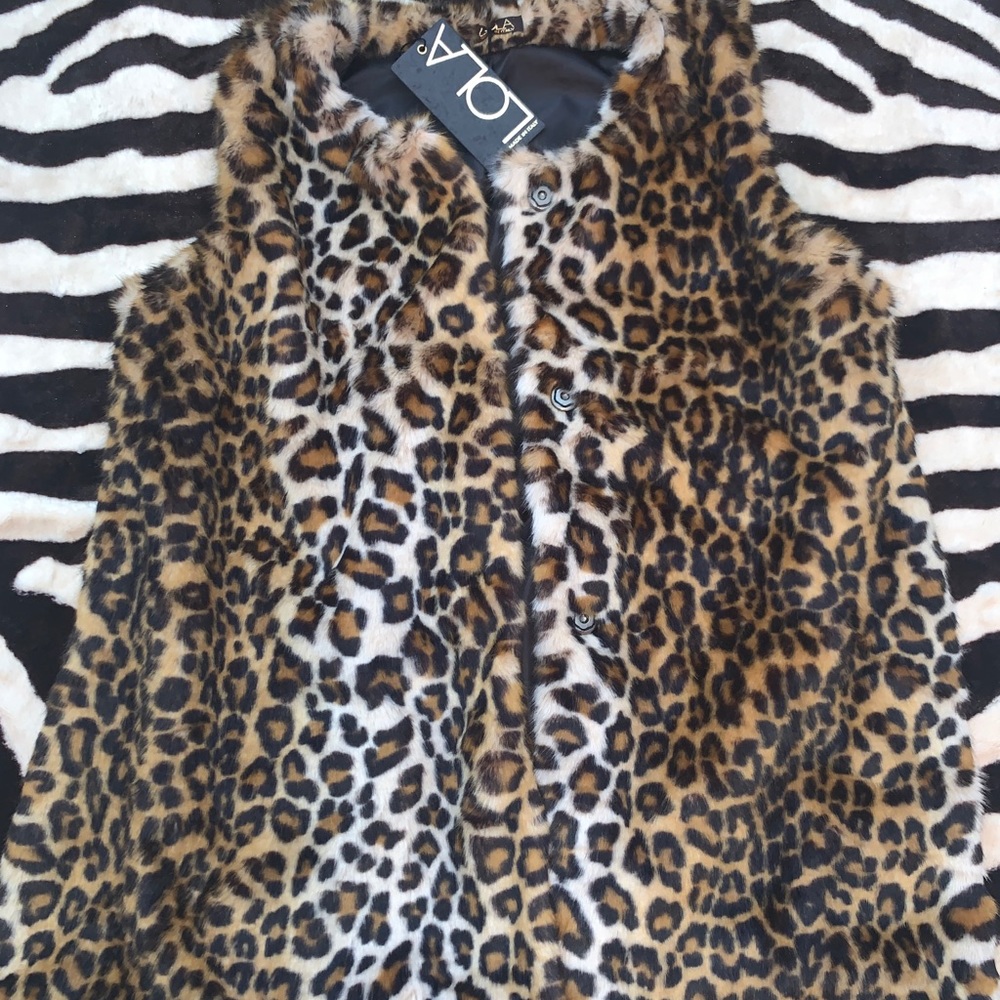 Faux fur jacket vest.